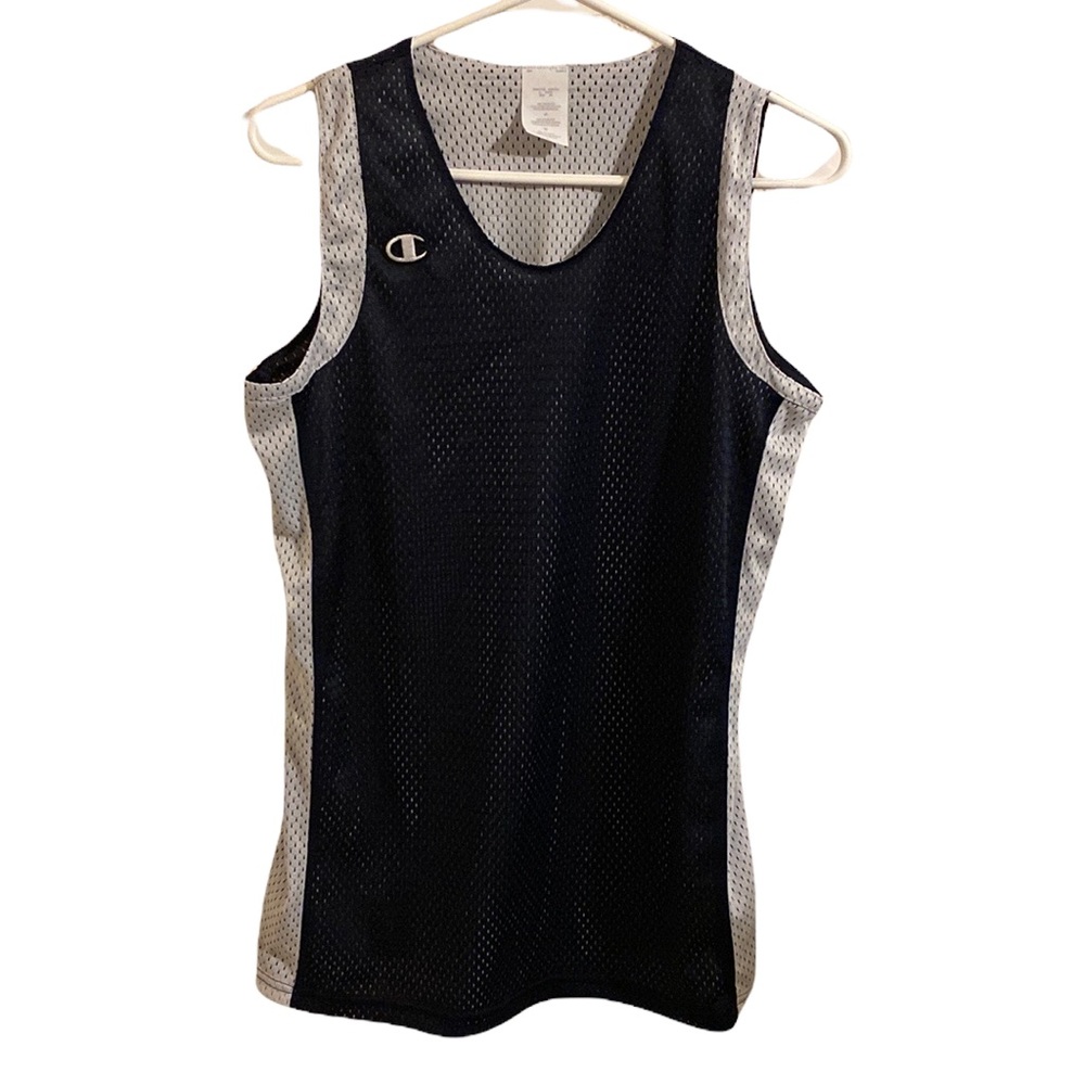 💜💜 Champion Blue & White Reversible Tank Top Size Youth Large